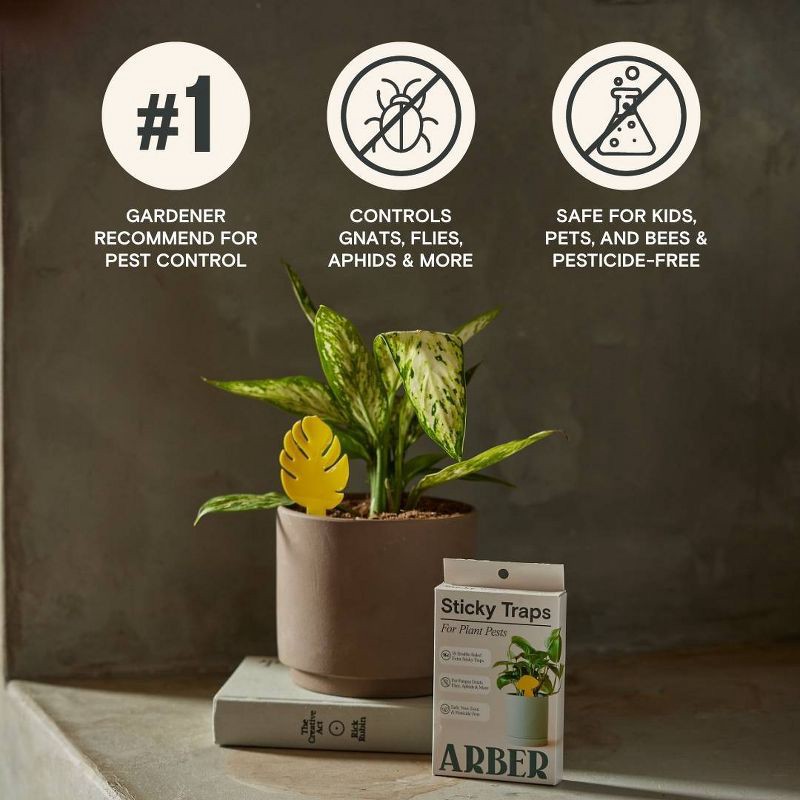 slide 8 of 8, Arber 16pk Houseplant Sticky Insect Traps, 16 ct