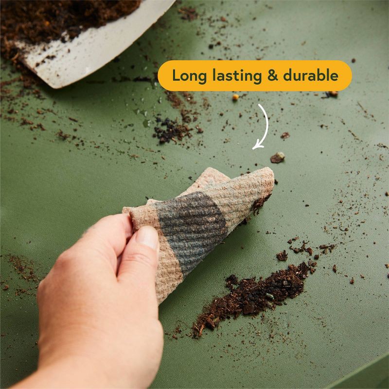 slide 5 of 6, WE THE WILD 3.3gal Potting Mat Green and Reusable Debris Container, 3.3 gal