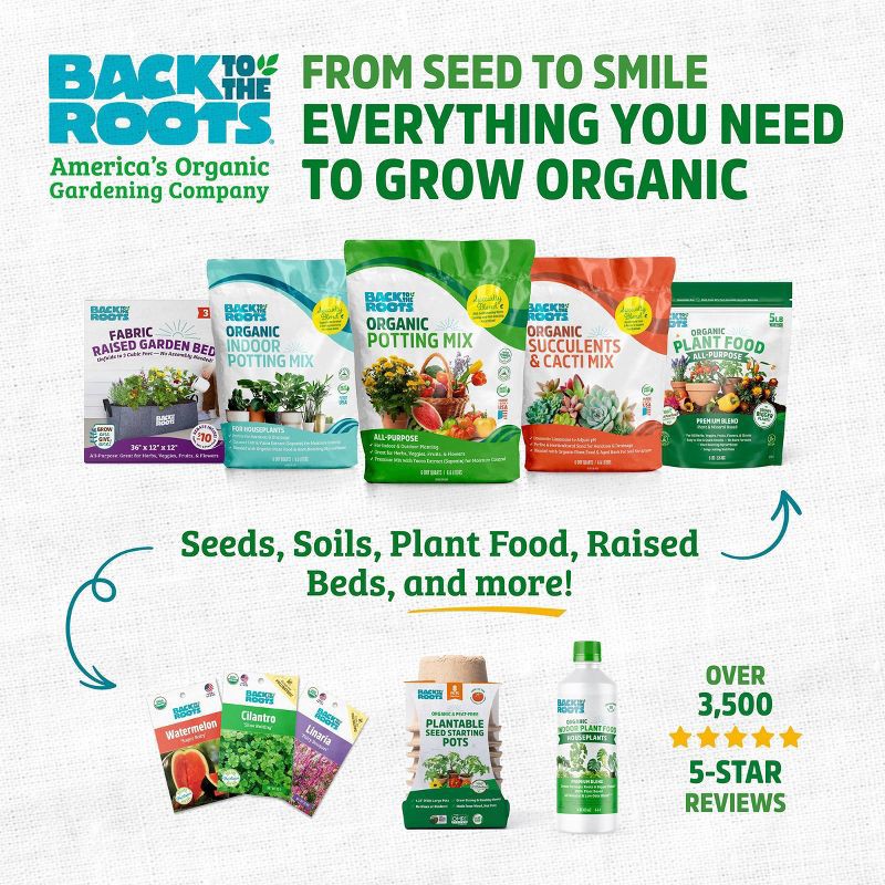 slide 9 of 10, Back to the Roots Organic Marigold Flower Grow Kit with Plantable Starting Pot Soil and Seeds, 1 ct