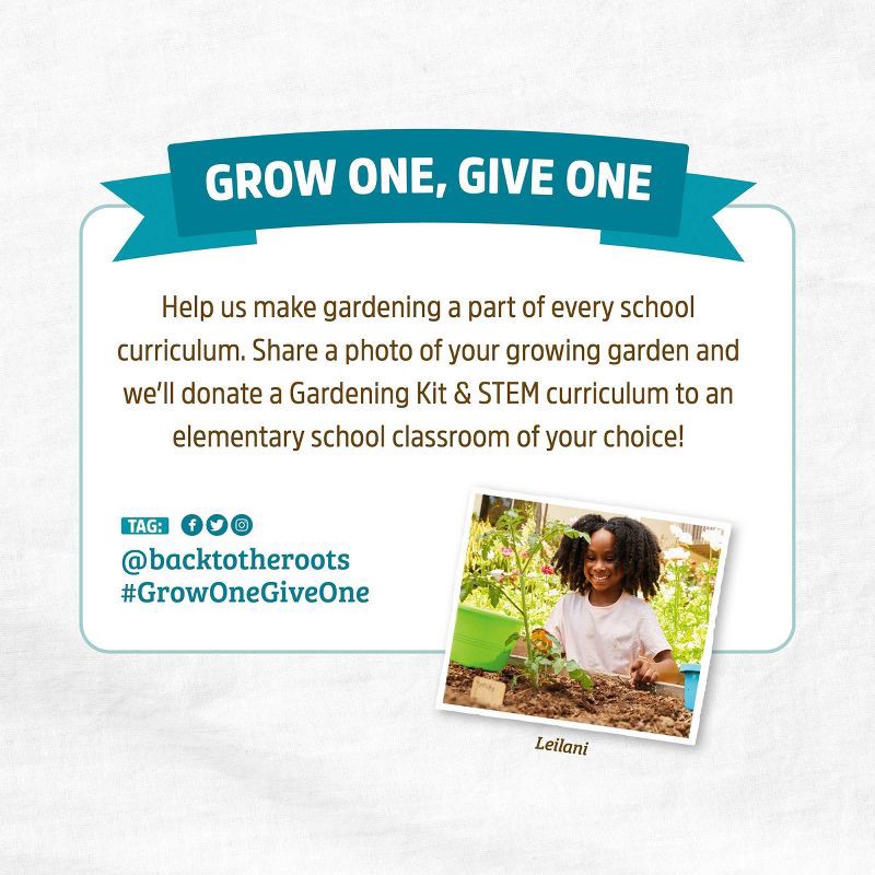 slide 10 of 10, Back to the Roots Organic Marigold Flower Grow Kit with Plantable Starting Pot Soil and Seeds, 1 ct