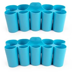 Sili-Seedlings 2pk 10 cell Seed Starter Silicone Outdoor Planter Opal Blue