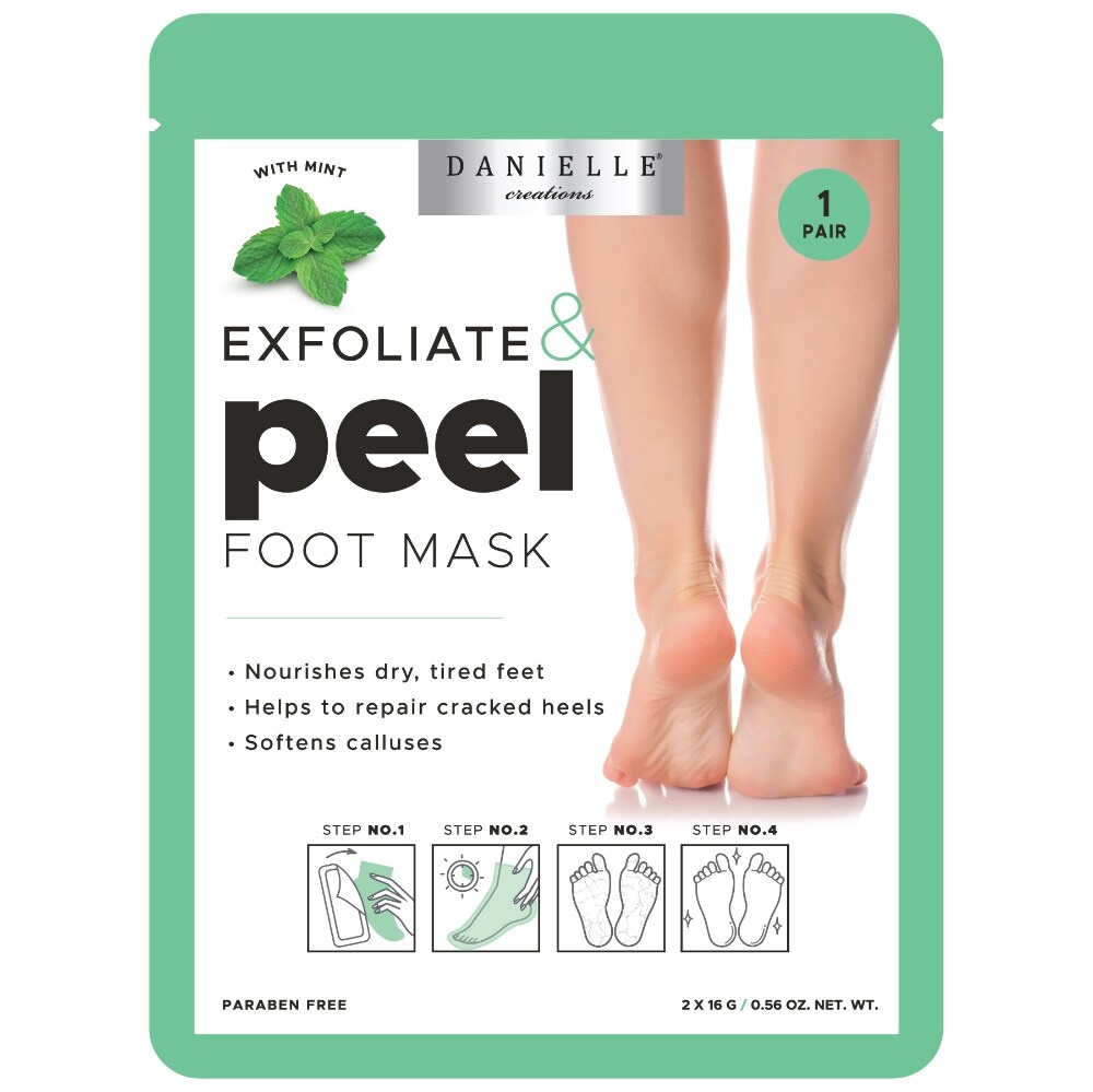 slide 1 of 1, Danielle Exfoliate & Peel Foot Mask, 1 ct
