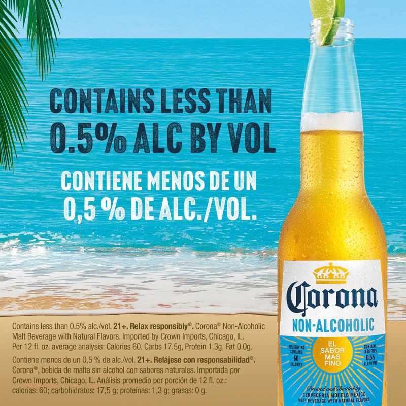 slide 7 of 11, Corona Non-Alcoholic - 6pk/12 fl oz Bottles, 6 ct; 12 fl oz