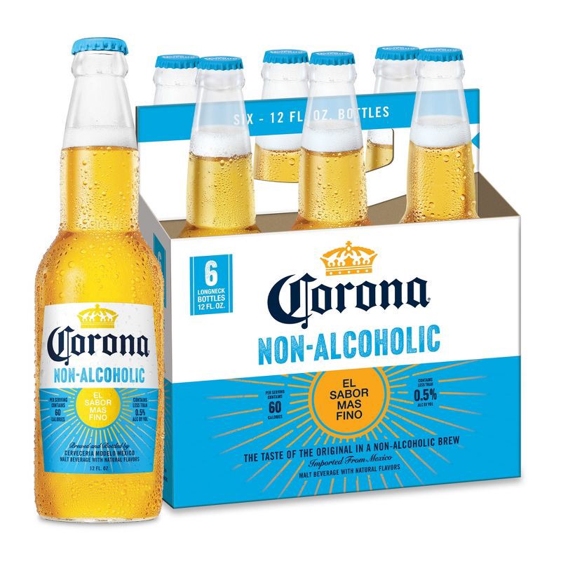 slide 1 of 11, Corona Non-Alcoholic - 6pk/12 fl oz Bottles, 6 ct; 12 fl oz