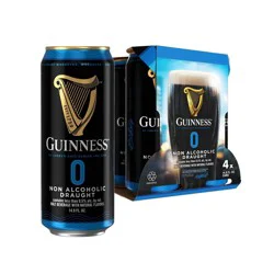 Guinness 0 Non-Alcoholic Draught Beer - 4pk/14.9 fl oz Cans