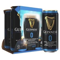 Guinness 0 Non-Alcoholic Draught Beer - 4pk/14.9 fl oz Cans