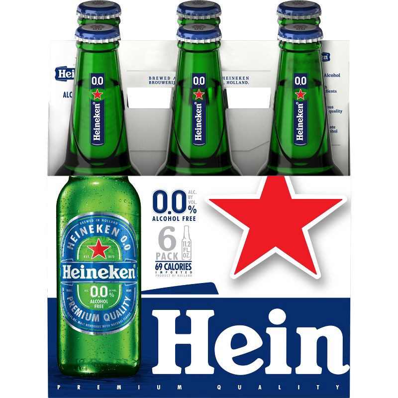 slide 8 of 8, Heineken 0.0 Non-Alcoholic Beer - 6pk/11.2 fl oz Bottles, 6 ct; 11.2 fl oz