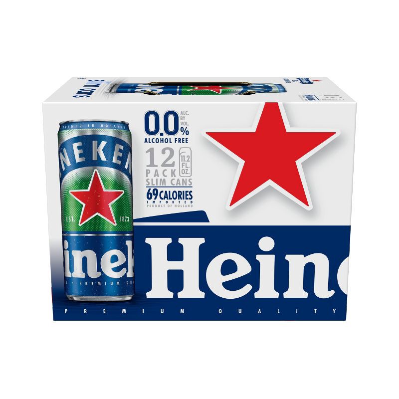 slide 9 of 9, Heineken 0.0 Non-Alcoholic Beer -12 Pk/11.2 fl oz Cans, 12 ct, 11.2 fl oz