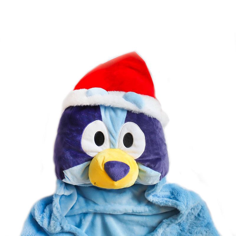 slide 3 of 4, Bluey Santa Hat Hooded Blanket, 1 ct