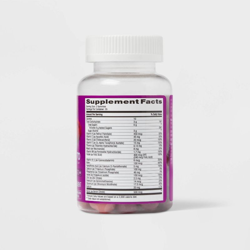slide 3 of 4, Sugar Free Women's Multivitamin Gummies - 70ct - up&up™, 70 ct