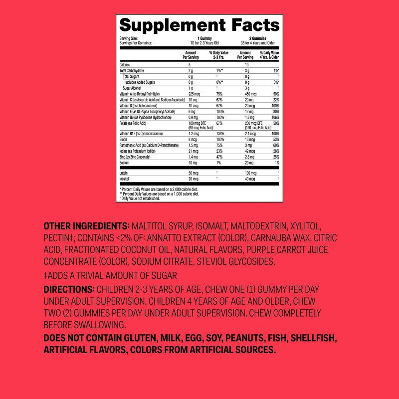 slide 5 of 5, Sugar Free Kids' Multivitamin Gummies - 70ct - up&up™, 70 ct