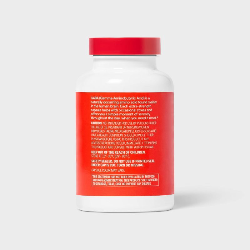 slide 4 of 5, GABA Dietary Supplements - 750mg Capsule - 100ct - up&up™, 750mg, 100 ct