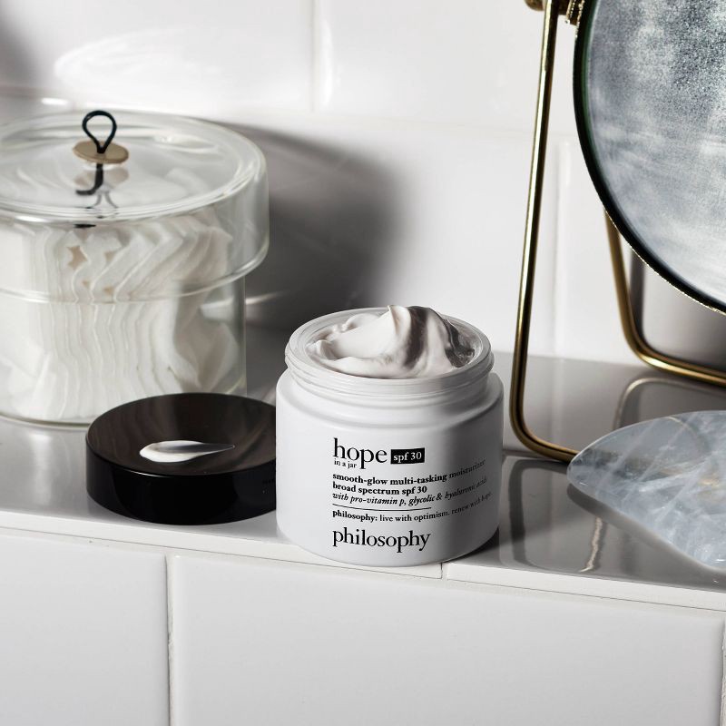 slide 4 of 5, philosophy Hope In a Jar Smooth Glow Moisturizer - SPF 30 - 2oz - Ulta Beauty, 30 x 2 oz