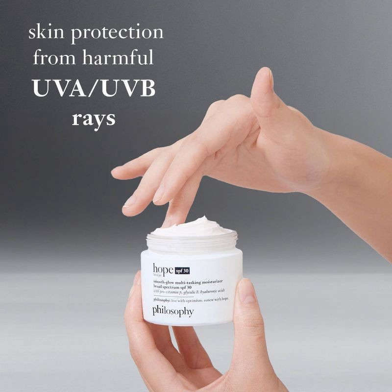slide 5 of 5, philosophy Hope In a Jar Smooth Glow Moisturizer - SPF 30 - 2oz - Ulta Beauty, 30 x 2 oz