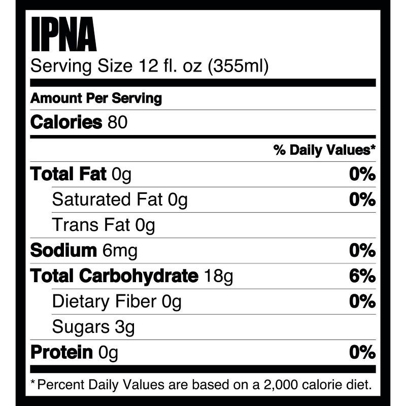 slide 5 of 5, Lagunitas IPNA Dry Hopped Non-Alcoholic IPA Beer - 6pk/12 fl oz Bottles, 6 ct; 12 fl oz