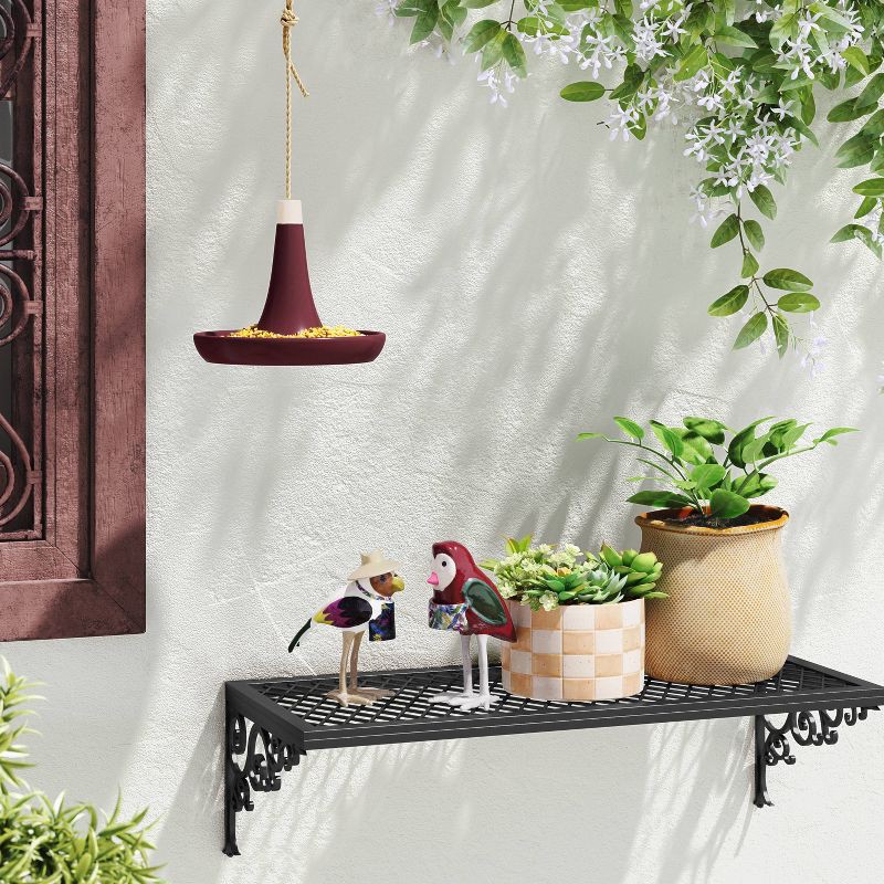 slide 2 of 4, Ceramic Matte Tray Bird Feeder 6.69" Purple - Threshold™, 1 ct