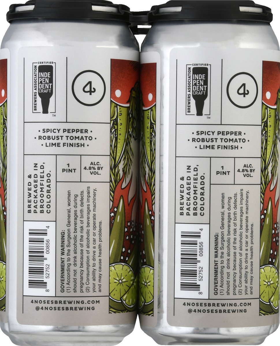 slide 4 of 8, 4 Noses Michelada Beer 4 ea, 1 pint