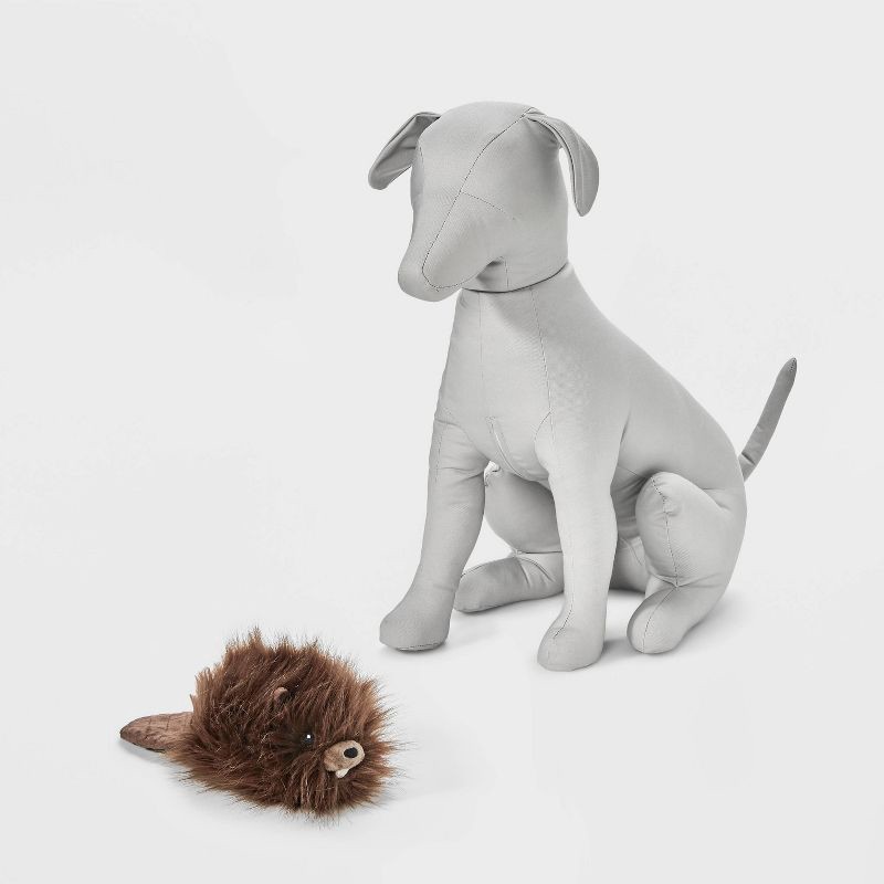slide 2 of 4, Long Pile Beaver Plush Toy - Boots & Barkley™ Brown, 1 ct