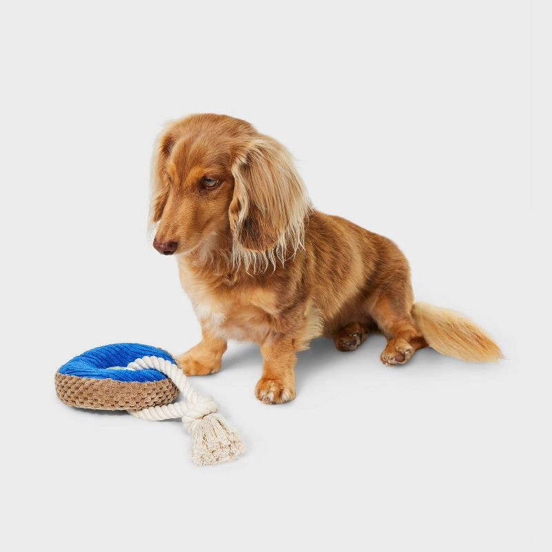 slide 2 of 4, 9.5" Donut Plush Rope Dog Toy - Boots & Barkley™, 1 ct