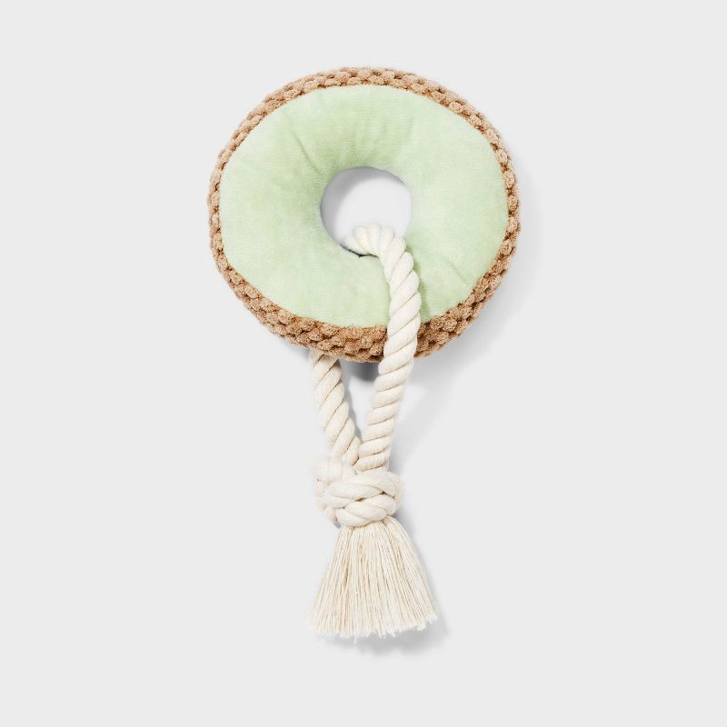 slide 1 of 4, 9.5" Donut Plush Rope Dog Toy - Boots & Barkley™, 1 ct