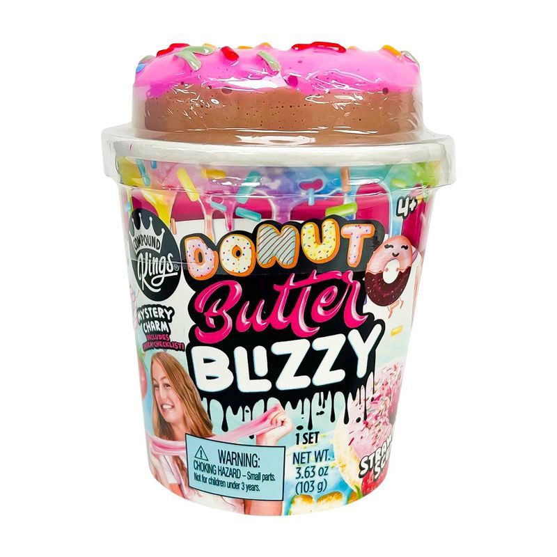 slide 1 of 6, Compound Kings Butter Blizzy Strawberry Donut Slime, 1 ct