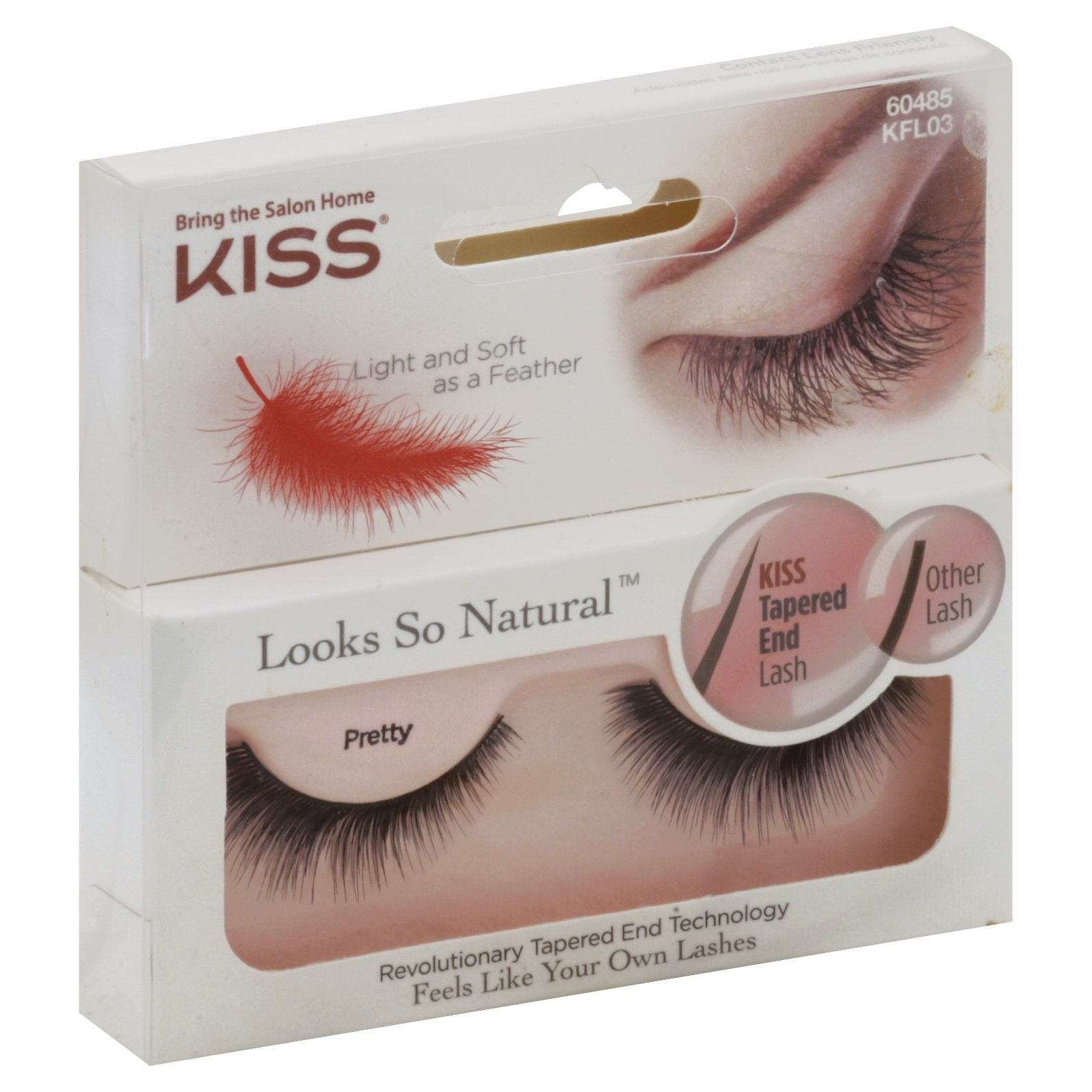 slide 1 of 4, Kiss Looks So Natural Lashes Pretty, 1 pair