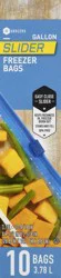 SE Grocers Slider Freezer Bags Gallon - 10 CT