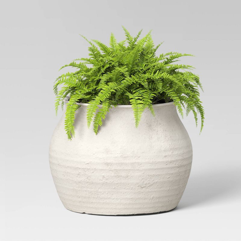 slide 3 of 4, Threshold designed w/Studio McGee Sun Bleached Composite Indoor Outdoor Planter Pot 14"x14"x10" Cream - Threshold™ designed with Studio McGee, 1 ct