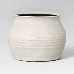 Threshold designed w/Studio McGee Sun Bleached Composite Indoor Outdoor Planter Pot 14"x14"x10" Cream - Threshold™ designed with Studio McGee