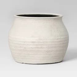 Threshold designed w/Studio McGee Sun Bleached Composite Indoor Outdoor Planter Pot 14"x14"x10" Cream - Threshold™ designed with Studio McGee
