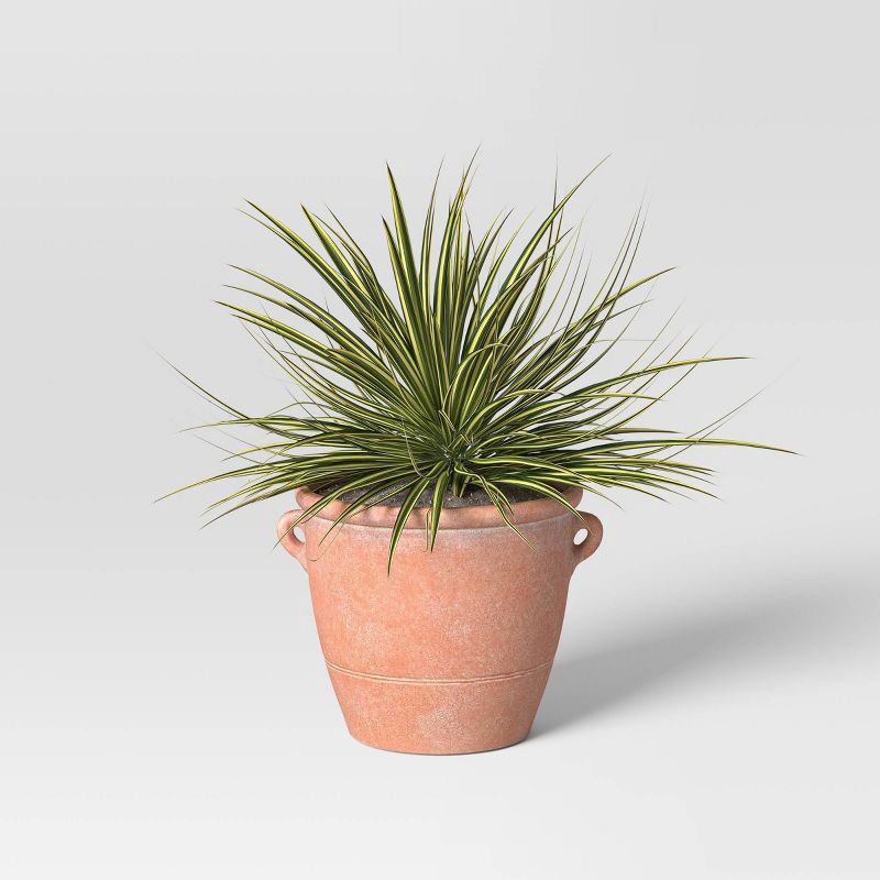 slide 3 of 4, Threshold designed w/Studio McGee Antique Ceramic Outdoor Planter Pot 11.18"x9.84" Terracotta Orange - Threshold™ designed with Studio McGee, 1 ct