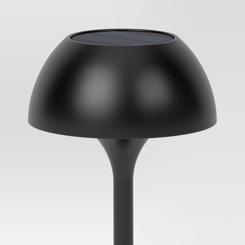 slide 3 of 3, Solar and Rechargeable USB LED Outdoor Table Lamp Black - Threshold™, 1 ct
