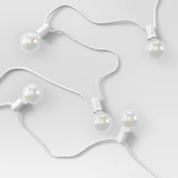 20ct LED Indoor Outdoor Globe String Lights Clear Bulbs with White Wire - Room Essentials™