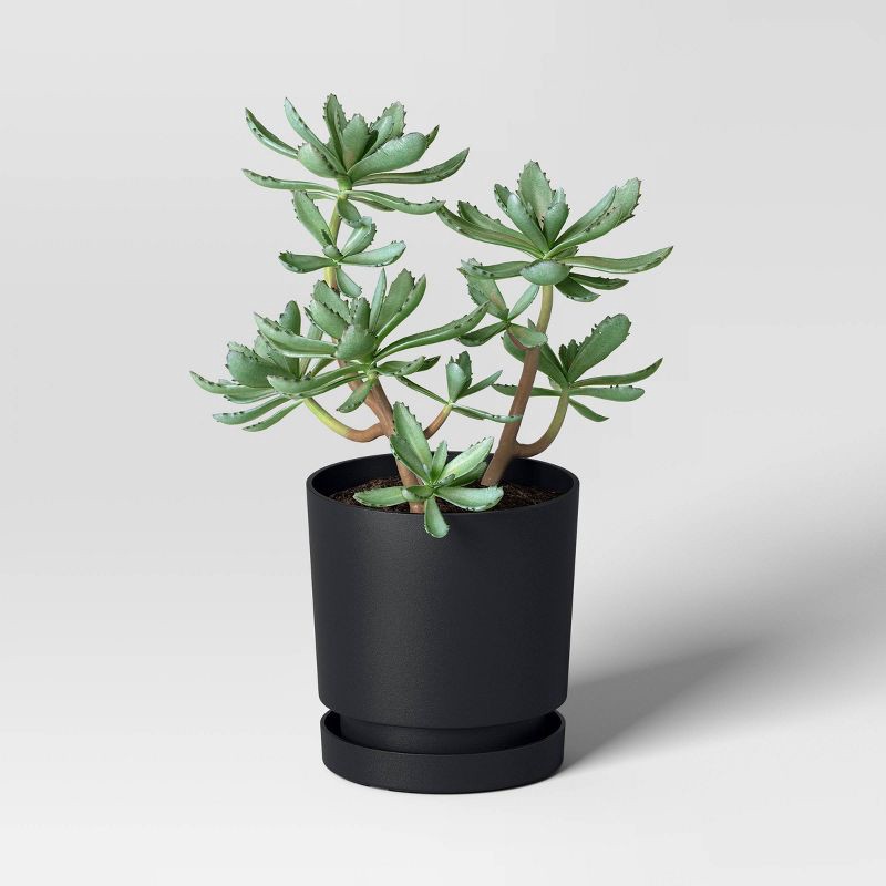 slide 3 of 4, 2pc Recycled Resin Indoor Outdoor Planter Pots Black 4"x4"x4" - Room Essentials™, 2 ct