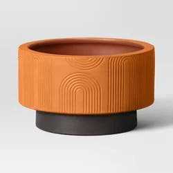 Arches Indoor Outdoor Planter Pot 10.25"x10.25"x6.25" Terracotta Orange - Threshold™