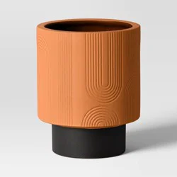 Arches Indoor Outdoor Planter Pot 10.25"x10.25"x12.5" Terracotta Orange - Threshold™