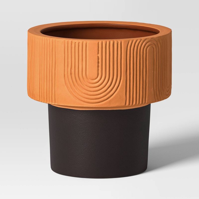 slide 1 of 4, Arches Indoor Outdoor Planter Pot 8.25"x8.125" Terracotta Orange - Threshold™, 1 ct