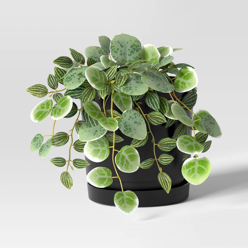 slide 3 of 4, Recycled Resin Indoor Outdoor Planter Pot Black 6"x6"x6" - Room Essentials™, 1 ct