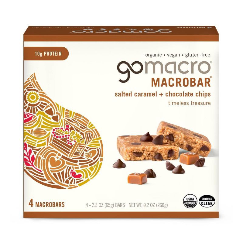 slide 1 of 6, GoMacro Salted Caramel Chocolate Chips MacroBar - 4ct/ 7.1oz, 4 ct, 7.1 oz
