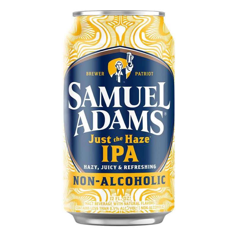 slide 2 of 11, Samuel Adams Sam Adams Just the Haze Non-Alcoholic IPA Beer - 6pk/12 fl oz Cans, 6 ct; 12 fl oz