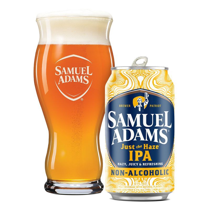 slide 2 of 11, Samuel Adams Sam Adams Just the Haze Non-Alcoholic IPA Beer - 6pk/12 fl oz Cans, 6 ct; 12 fl oz