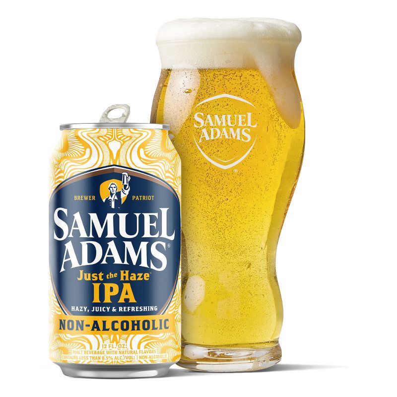 slide 5 of 11, Samuel Adams Sam Adams Just the Haze Non-Alcoholic IPA Beer - 6pk/12 fl oz Cans, 6 ct; 12 fl oz