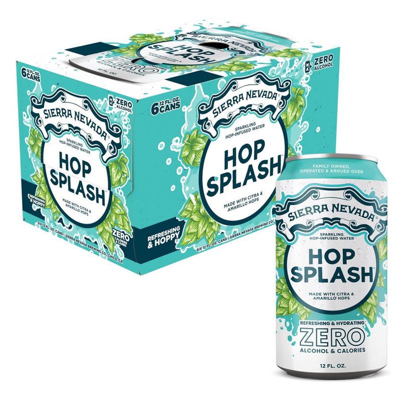 slide 1 of 9, Sierra Nevada Hop Splash Sparkling Hop Water Non-Alcoholic - 6pk/12 fl oz Can, 6 ct; 12 fl oz