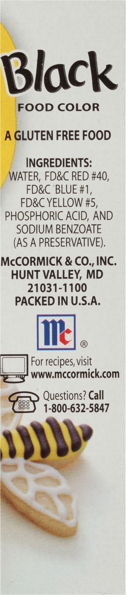 slide 9 of 9, Mccormick Black Food Color Black, 1 oz