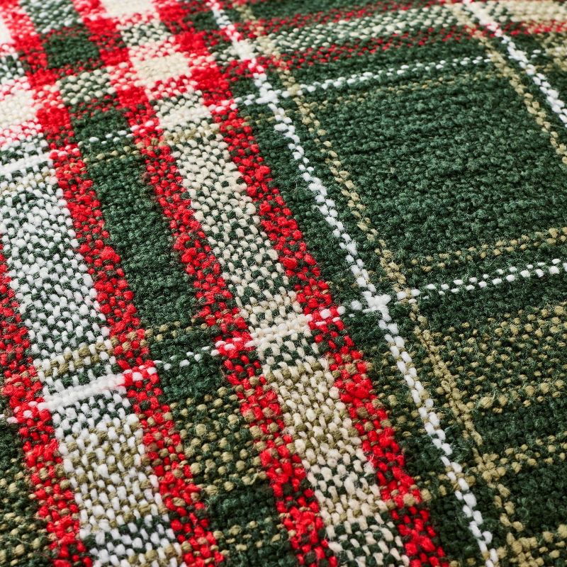 slide 3 of 4, Hearth & Hand with Magnolia 18"x18" Christmas Plaid Woven Square Throw Pillow - Hearth & Hand™ with Magnolia, 1 ct