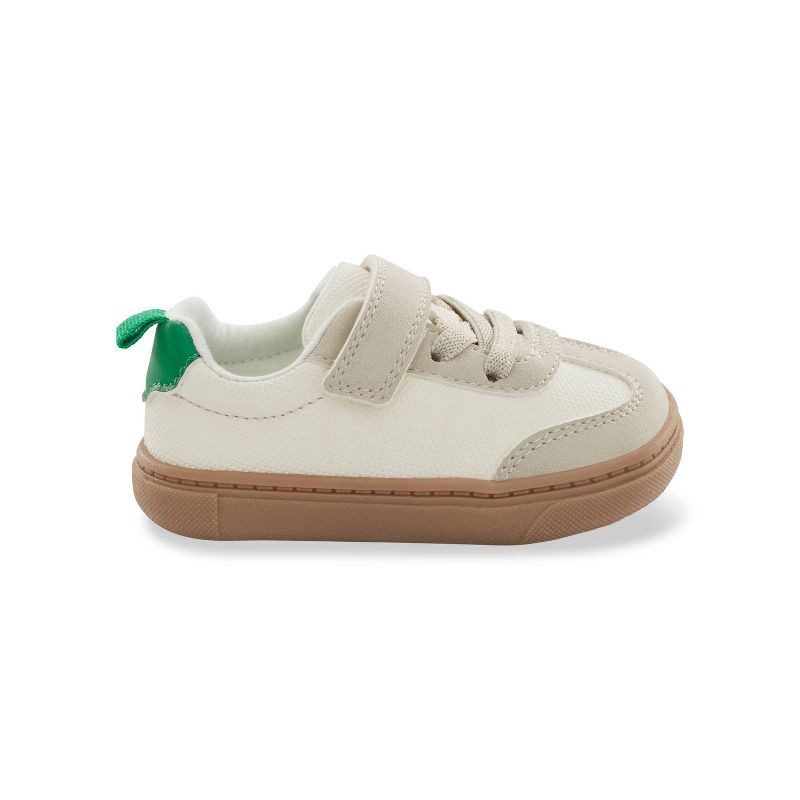 slide 2 of 4, Carter's Just One You® Toddler Boys' First Walker Sneakers - Khaki 4: Machine Washable, Hook & Loop Closure, 1 ct