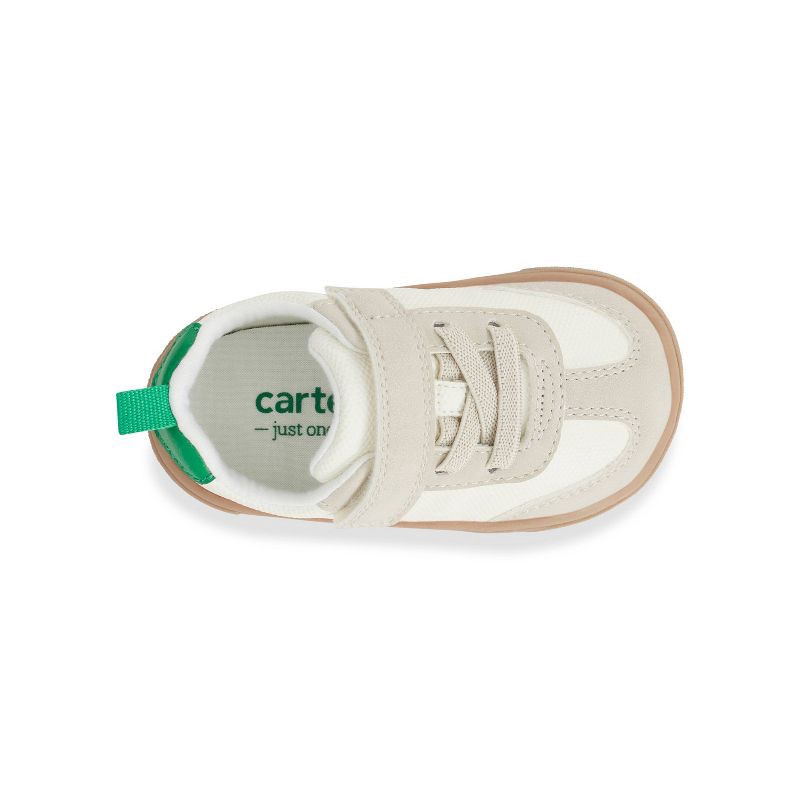 slide 3 of 4, Carter's Just One You® Toddler Boys' First Walker Sneakers - Khaki 4: Machine Washable, Hook & Loop Closure, 1 ct