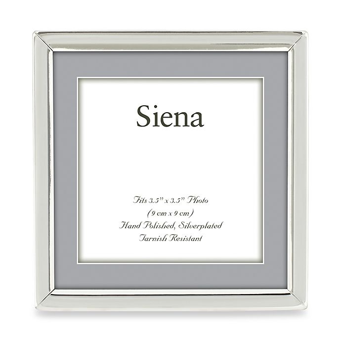 slide 1 of 1, Siena Silver Plated Narrow Plain Picture Frame, 3.5 in x 3.5 in