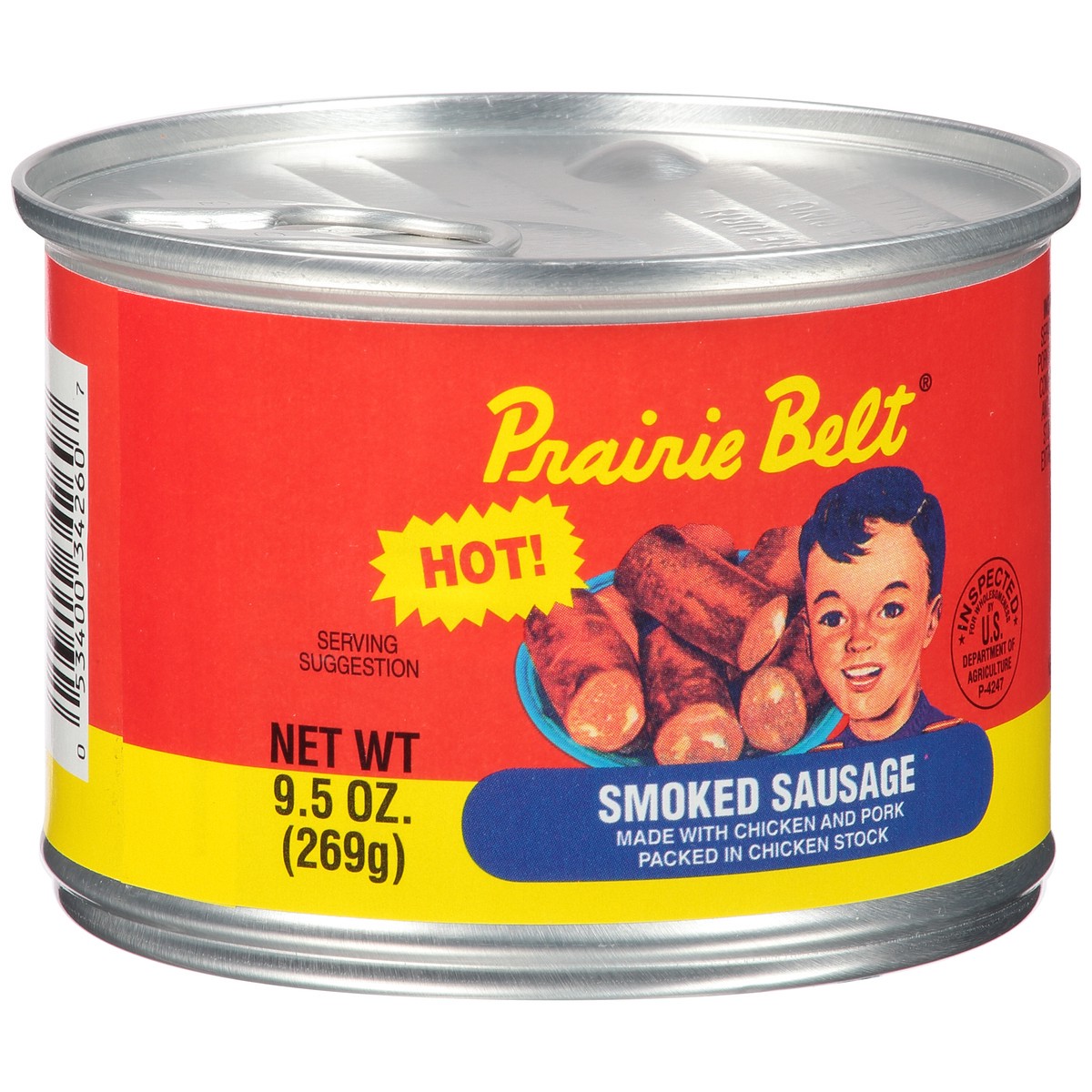 slide 2 of 14, Prairie Belt Hot Smoked Sausage 9.5 oz. Pull-Top Can, 9.5 oz