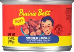 Prairie Belt Hot Smoked Sausage 9.5 oz. Pull-Top Can